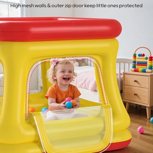 Castillo Inflable Redondo de PVC de Alta Calidad con Barandilla de Seguridad, Casa de Juegos para Bebés, Juguete de Gateo para Niños - Product Image 6