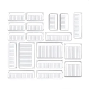 4 diverse dimensioni Bagno Cassetto Vassoio 18 Pcs Cassetto della Scrivania Organizzatore Vassoi Divisori In Plastica Vanity Organizzatori Contenitori di Stoccaggio