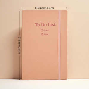 Estuche rígido de cuero PU A5 B6 personalizado, cuaderno encuadernado, libreta de direcciones, diario, libro de contraseñas, lista de tareas - Product Image 2