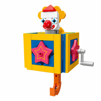 Bloques de Construcción Creativos de Payaso Sorpresa, Estilo MOC, Colgador de Pared, Juguete de Construcción STEM DIY para Niños, Decoración de Cuarto Infantil, Regalo