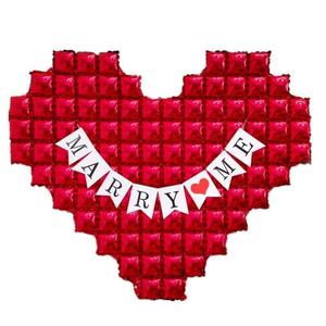 54 "ハート型フォイルバルーンクリスマス新年バレンタインデー誕生日結婚式の婚約パーティーメリーミーバルーンデコレーション - Product Image 1