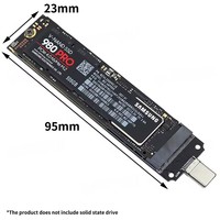 Adaptador USB 3.2 Gen 2 Tipo-C a M.2 NVMe SSD de 10 Gbps, Convertidor Dongle sin Cables, Lector de Unidades Externas para 2280