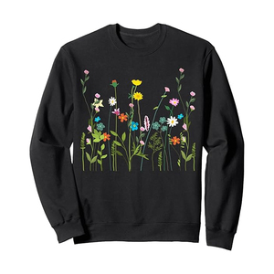 เสื้อฮู้ดพิมพ์ลายดอกไม้ดิจิทัลสำหรับผู้หญิง ผ้าเทอร์รี่ผสม 340 GSM เป็นมิตรกับสิ่งแวดล้อม ให้ความอบอุ่นในฤดูหนาว เหมาะสำหรับสตรีทแวร์ยุคใหม่ - Product Image 1