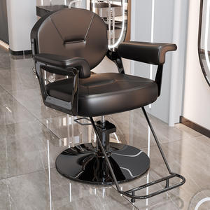 Silla de Barbería Hidráulica en Oferta, Cómoda, Giratoria, de Cuero, Sillas de Barbería Profesionales para Salón de Corte - Product Image 5