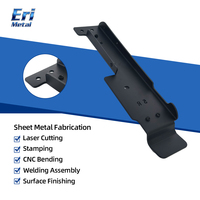 Support de montage en acier noir thermolaqué sur mesure ERI OEM, pièces en tôle