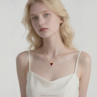 Collier pendentif élégant en pierres précieuses NFC 13,56 MHz RFID en acier inoxydable – Cadeau de vacances élégant avec contrôle d'accès RFID