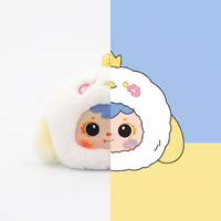 Lindo Peluche de Vinilo con Cara de Perro Tiburón, Caja Sorpresa Secreta, Mini Muñeco, Fabricante Personalizado, Logotipo Personalizado, Etiqueta de Color, Llavero de Algodón