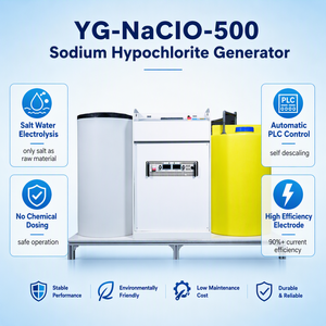 Générateur d'hypochlorite de sodium YG-NaClO-500 500g/h, électrolyse de l'eau salée, désinfection pour piscine, 220V, hypochlorite de sodium - Product Image 6