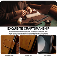 Casing Ponsel Samsung Z Fold 8 Ultra, Tempat Kartu, Penyangga, Dompet, Magnet, Flip Cover, Kulit Sintetis, Galaxy Z Fold 7 6 5 4 3