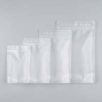 Sachet Doypack en PE dépoli translucide de qualité alimentaire avec fermeture éclair refermable pour aliments pour animaux et sucre