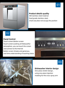 Lavavajillas Compacto <span class=keywords><strong>Bajo</strong></span> Mostrador YATAI MAX-50ECM, Lavavajillas Automático Comercial Pequeño con Esterilización a Alta Temperatura - Product Image 2