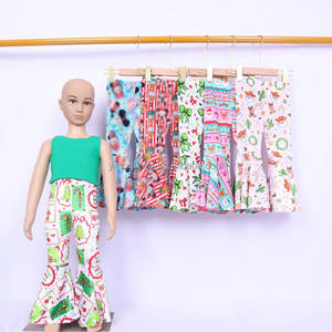 Pantaloni svasati invernali Casual personalizzati per bambine pantaloni per bambini con stampa natalizia <span class=keywords><strong>Leggings</strong></span> con fondo a campana in <span class=keywords><strong>velluto</strong></span> all'ingrosso - Product Image 5