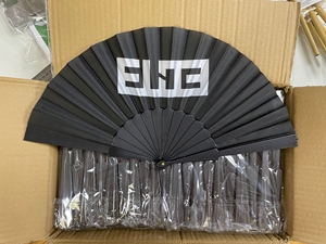 Top Xếp Hạng Chất Lượng Cao 23Cm Màu Đen Biểu Tượng Tùy Chỉnh In Nhựa Tay <span class=keywords><strong>Fan</strong></span> Hâm Mộ Nhỏ Gấp Vải <span class=keywords><strong>Fan</strong></span> Đối Với Khuyến Mãi Và Lễ Hội - Product Image 6