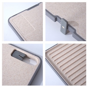 Multi-function Standing Chopping Board Built-in Sharpener Corner Grinding Function Juice Groove <b>Plastic</b> Cutting Board - Product Image 3