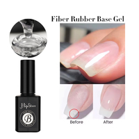 Gel de base en caoutchouc en fibre HipSterr réparant les ongles cassés Gel de construction vernis semi-permanent pour ongles UV LED Nail Art manucure