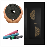 Tapis de yoga en PU rond ou ovale, antidérapant, en caoutchouc naturel, avec motif personnalisé et ligne d'alignement laser, pour studio de fitness, vente en gros