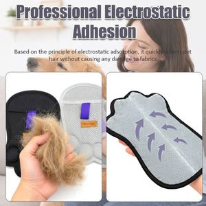 Gants électrostatiques réutilisables haute performance pour l'élimination des poils d'animaux, personnalisés en usine, nouvelle version améliorée 2026, pour chats, brosse de massage et bain - Product Image 4