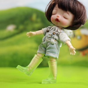 Aksesoris Rumah Boneka Miniatur Sepatu Bot Plastik Panjang Mini dan Sarung Tangan untuk Dekorasi Rumah Boneka - Product Image 5