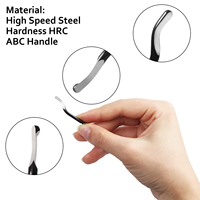Juego de 20 Cuchillas de Desbarbado de Acero de Alta Velocidad BS1010, Cuchillas Rotatorias para Eliminar Rebabas en Metal, Plástico, Aluminio, Cobre y Madera - SIN Mango