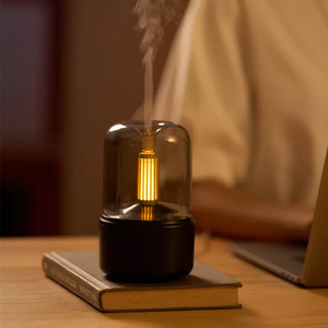 Humidificador de Aire de 120 ml, Difusor de Aromaterapia Eléctrico con Llama de Vela, Vaporizador para Dormitorio, Difusor de Aroma de Niebla Fría para Aceites Esenciales - Product Image 4