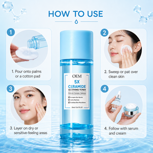 Tonique Apaisant au Céramide et Peptides de Cuivre Marque Blanche 20ml – Tonique Visage Hydratant Bleu pour Soutenir la Barrière Cutanée – Soin Quotidien pour Peaux Sensibles - Product Image 3