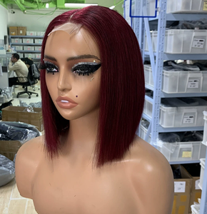 Peluca Bob Liso Extremo con Encaje Frontal HD, Cabello Humano Virgen con Cutícula Alineada, Doble Trama, Cierre 2x6 para Mujeres Negras - Product Image 4