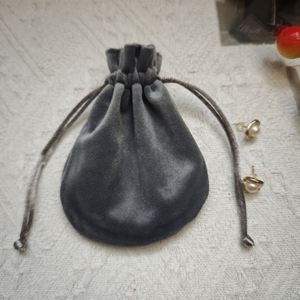ODM Custom Logo Printed Cotton Velvet Jewelry Bag Soft Velvet Gift Packaging <b>Drawstring</b> <b>Pouch</b> Dust Gift Cosmetic Packaging Bag - Product Image 5