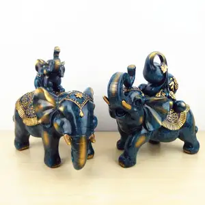 Bureau d'éléphant Fengshui haut de gamme, pièces de décoration, bureau en résine, sainte cène, décoration de luxe, pour la maison, vente en gros