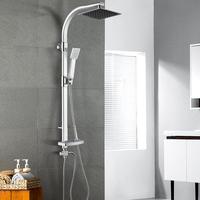Celldeal — ensemble de douche en alliage d'aluminium, nouveau, avec plat à savon, douche à main, robinets thermostatiques, mitigeur douche