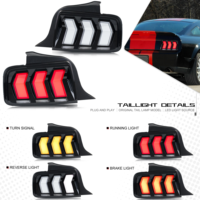 Feux arrière LED fumés OEM avec feux de freinage et de recul anti-brouillard pour Ford Mustang S197 2005-2009, voiture de sport classique