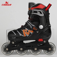 Patins à roulettes en ligne réglables et rétractables pour enfants, personnalisés en usine, avec roues à LED, roulements ABEC-7, tige en maille, pour débutants, garçons