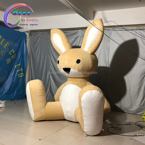 Custom cute inflatable cartoon rabbit character fur rabbit <span class=keywords><strong>animal</strong></span> model - Product Image 2