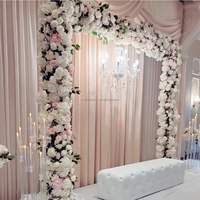 Harga Bagus Murah untuk Dekorasi Pernikahan, Ulang Tahun, Hotel, Hydrangea dengan Lengkungan Bunga Mawar, Dinding Bunga Sutra Buatan