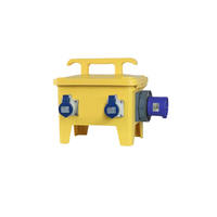 Boîte de distribution d'énergie portable en cuivre industriel 63A, étanche IP54/IP67, ensemble de prises et de fiches pour chantier de construction - KYPCE