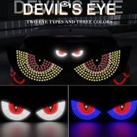 Lumières d'expression pour vitres arrière de voiture, bandes lumineuses LED, panneau lumineux pour pare-brise de voiture, lampes décoratives œil de démon, éclairage USB