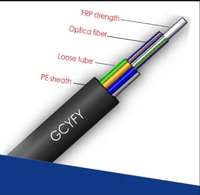 Cable de fibra óptica de caída Fibra óptica Cable de fibra óptica de confiabilidad única aérea de 48 núcleos GYFTY