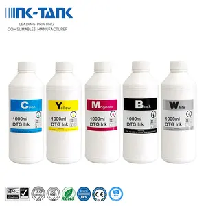 INK-TANK 1000ml 1L Premium Color DTG Textile White Pigment Ink per Epson L800 L805 L1800 R1900 F2000 1390 DX5 DX7 DT G Printer