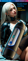 Coupe de masturbation électrique entièrement automatique vibrante avec son et lumière éblouissante, masturbateur masculin, jouet sexuel pour homme