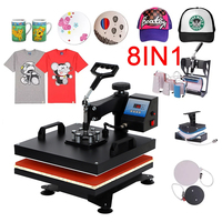 Machine de transfert de chaleur par sublimation manuelle 38*38CM Combo Flat 8 en 1