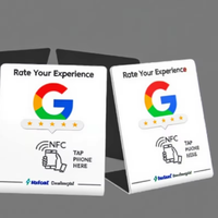 Support d'affichage NFC personnalisé pour cartes RFID de 13,56 MHz, idéal pour les réseaux sociaux et les avis de clients (type 'Family Bucket Review')