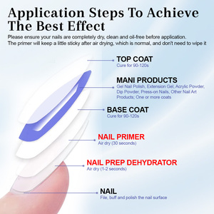 15ML Nail Dehydrator and Nail Primer TPO Hema Free Bonder Balancing PH Nail Prep Nail Base Coat Air Dry Nail Art Gel Wholesale - Product Image 4