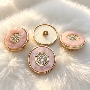 Engraved Custom Logo Brass Shank <b>Buttons</b> High Polished Gold Round Zinc Alloy <b>Buttons</b> for Leather Garment Metal Crafts - Product Image 1