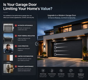 Portes <span class=keywords><strong>de</strong></span> <span class=keywords><strong>garage</strong></span> sectionnelles modernes en aluminium à double paroi, isolées, électriques, à commande à distance, <span class=keywords><strong>pour</strong></span> villa - Product Image 2