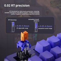 Clavier de jeu filaire magnétique HEXGEARS C2 83 touches avec interrupteurs magnétiques Kailh, déclenchement rapide, zone morte 0, touches PBT RGB, 656g