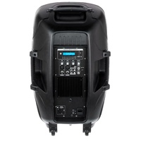 Altavoz Profesional de Audio de 600 W, Subwoofer Activo de 15 Pulgadas, 2 Vías, Karaoke, BT, DJ/PA, Juego de Altavoces con TWS/USB, Lector SD, FM, Control Remoto, Bocina