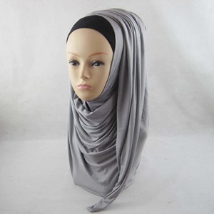 Voile Hijab Maxi Uni en Jersey Premium – Foulard Musulman Tendance pour <span class=keywords><strong>Femme</strong></span> – Écharpe et Châle d'Été Très Vendus - Product Image 3