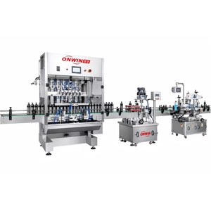 Ligne de machines de remplissage, de bouchage et d'étiquetage automatiques à commande PLC intelligente avec haute précision - Product Image 1