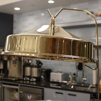 Meilleures ventes : Réchaud de buffet de luxe 9,0 L en acier inoxydable 201 doré avec contrôle automatique de la température