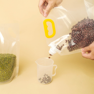Sac transparent portable à fermeture éclair 1kg, 2kg, 3kg, 5 kg, sac d'emballage liquide, sac de grains de haricots, <span class=keywords><strong>millet</strong></span>, farine alimentaire, sac cadeau personnalisé - Product Image 3