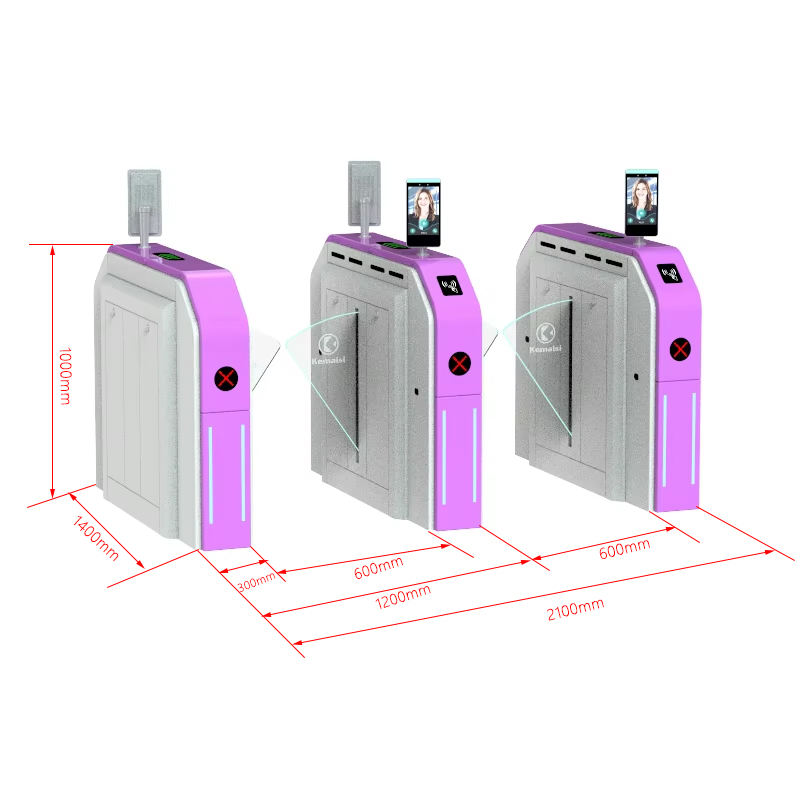 KMS Automatic Speed Gate Turnstile Barrier Facial Recognition RFID Card ...
